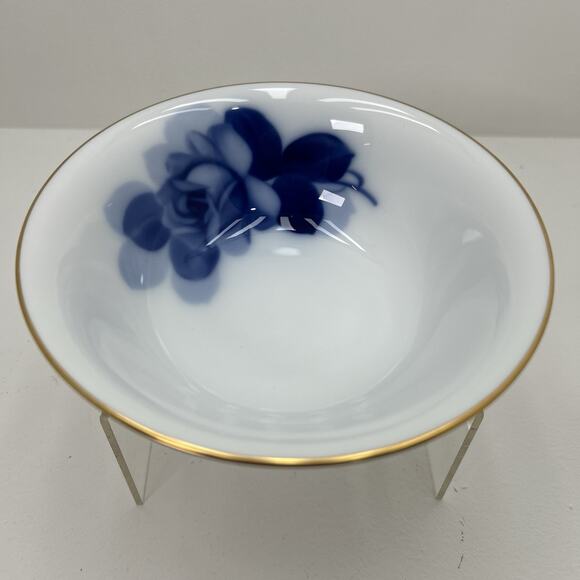 Okura Japan Other - Vintage Okura Art Blue Rose Soup Cereal Bowl Fine Japanese Porcelain China 6”